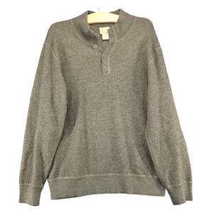 Jos. A. Bank Men's Merino Wool Blend Pullover Henley Knit Sweater Green XL